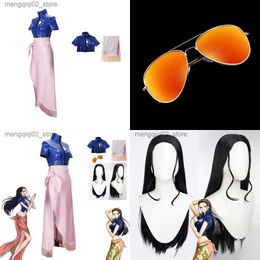 Costume Theme Cosplay Women Nico Robin Party Kimono Dress Set Wig Glasses Girl Halloween Carnival Anime Exhibition Performance Suit Q231010