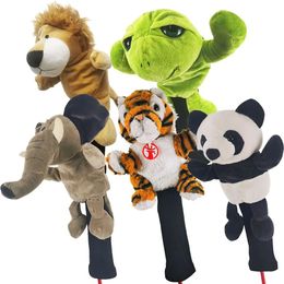 Plush Animal Golf Club Head Covers Long Neck Driver 1/3/5 Fairway Woods Headcovers 240415