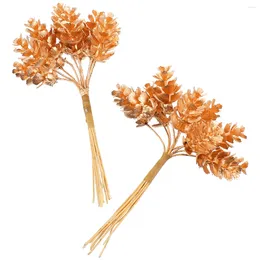 Decorative Flowers 2 Pcs Christmas Garland Pine Cuttings Artificial Picks Cones Tree Wreath Materials Fake