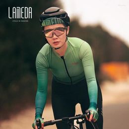 Racing Jackets LAMEDA Cycling Jersey For Women Long Sleeved Breathable Quick Dry MTB Road Bike Top Summer Spring Professional Clothes