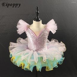 Stage Wear Dance Skirt Ballet Girl Little Swan Clothes Colourful Kindergarten Baby Dancing Fluffy Gauze