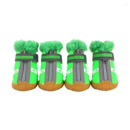 Dog Apparel 4Pcs Puppy Shoes Fastener Tape Keep Warmth Portable Pet Sneaker Boots For Small Dogs