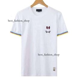 Psychological Bunny Shirt Men T-shirts 24ss Tee Designer Psyco Bunny Polo Casual Summer Slim Animal Rabbit Print Short Sleeve Round Neck T-shirt Physcho Bunny 536