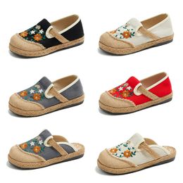 Women Casual Shoes Gai Vintage Schwarz Rotblau Flats Outdoor-Saison Casual Schuhe Eur36-40