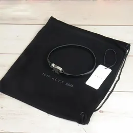 Link Bracelets 22SS Style Cow Leather 1017 ALYX 9SM Classic Press Metal Button Black Watchband Buckle Bracelet Apex Legends