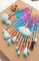 20Pcs Diamond Makeup Brushes Set Powder Foundation Blush Blending Eyeshadow Lip Cosmetic Beauty Make Up Brush Tool Kit 30012491601058