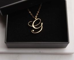 12pc monogram English Initial Alphabet G pendant Necklace tiny Letter charm Metal for Engagement friend woman mother men039s fa1588584