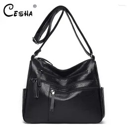 Shoulder Bags Luxury Double Layers Women Handbag High Quality Durable Soft Leather Bag Large Capacity Women's Messenger