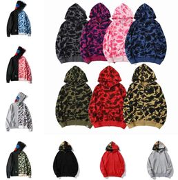 Designer Mens women hoodie popular pattern Sportwear Camouflage zip up hoodies high quality Pure cotton Jacket size M-XXXL