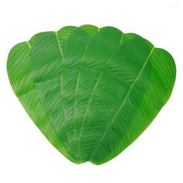 Decorative Flowers Artificial Banana Leaves For Hawaiian Home Decoration Party Decor Tropical 5PCS