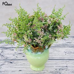 Decorative Flowers Autumn Artificial Lilac Fruit Green Plants Fake Berries Plastic Christmas Home Outdoor Decor