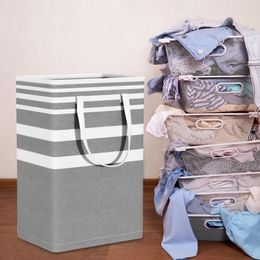 Shopping Bags 75/100L Clothes Organiser Basket Standing Foldable Storage Bucket With Handle Laundry Buckets For Home Bedroom