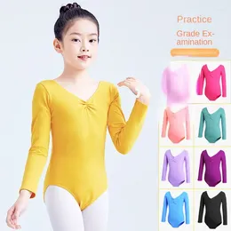 Stage Wear Children's Spring Practise Clothes Long-sleeved Ballet Costumes Exam Grades Chinese Dance Dancing Onesies