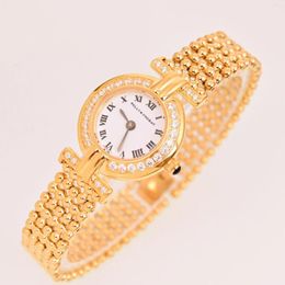 Wristwatches Medieval Jewelry Ultra-thin Movement 2024 Quartz Watch Inlaid With Rhinestones Roman Digital Men's And Women's Styles