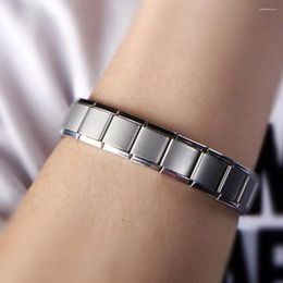 Charm Bracelets 2024 Stainless Steel Bracelet For Men Of Metal Men's Magnet Health Germanium Stretch Jewellery Dad Father