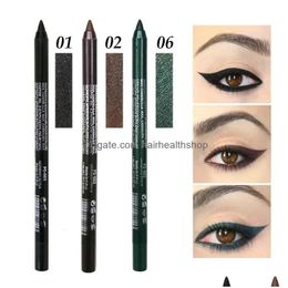 Eye Shadow 14 Color Eyeliner Pen Black White Green Blue Waterproof Quick Drying Non Flowering Cosmetics Tool 231013 Drop Delivery Heal Dhyrs