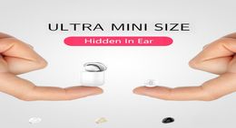 Headsets SQRMINI X20 Ultra Mini Wireless Single Earphone Hidden Small Bluetooth 3 Hours Music Play Button Control Earbud With Char3498444