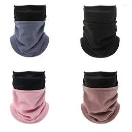 Scarves Multifunctional Outdoor Neck Tube Scarf Thick Cotton Fleece Face Warmer Cover For Cycling Skiing Windproof R7RF