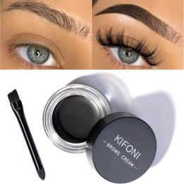 Enhancers 5 Colour Black Coffee Eyebrow Tint Waterproof Long Lasting Enhancer Eyebrow Dye Gel Cosmetic Makeup Eye Brow Cream with Brush