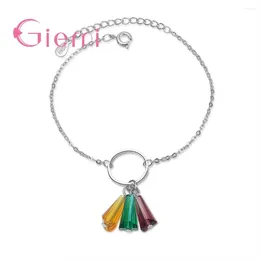 Charm Bracelets Three Colours Crystal Stone Bohemia Styles Trendy For Femme Women Party 925 Sterling Silver Bangles Bijoux