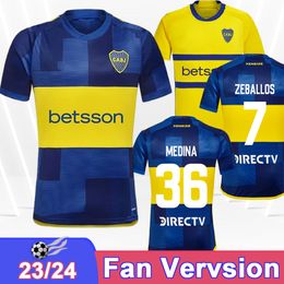 23 24 Boca Juniors OSCAR Mens Soccer Jerseys FERNANDEZ RAMIREZ GONZALEZ MEDINA BENEDETTO VAZQUEZ Home Away Football Shirts Short Sleeve Uniforms