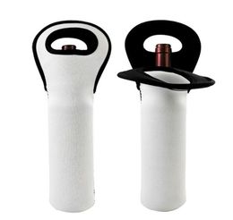 Sublimation Wine bottle handle Bag party favor Neoprene Can Koozies Blank white Rubber Advertising Gift promotion Semifinished fo7461978