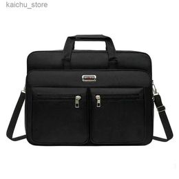 Other Computer Accessories Simple Tote Men Business Briefcase Handbag For 15.6 inch Laptop Bags Large Capacity Shoulder Bags Travel Notebook Messenger Bag Y240418