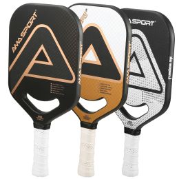 Racquets Squash Racquets AMASPORT USAPA Approved Pickleball Paddle Elongated Paddle 3K Friction Carbon Fibre Texture Surface Edgeless PP001