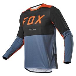 Mens T-Shirts 2023 Fox Teleyi Men Downhill Jerseys Mtb Mountain Bike Shirts Offroad Motorcycle Jersey Motocross Cycling Clothing Drop Dhgux