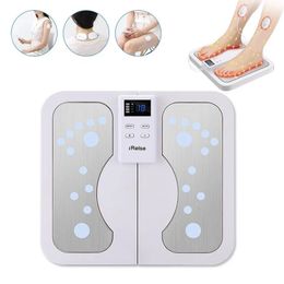 Electric Foot Massager EMS Physiotherapy Pulse Sole Massage Pedicure Machine Legs Improve Circulation Low Frequency 240415