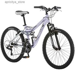 Bikes Maxim Girls Mountain Bike 24-Inch Wheels Aluminum Frame 21-Speed Drivetrain Lavender L48