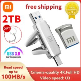 Adapter Xiaomi 2 In 1 OTG Pen drive 2TB USB 3.0 & UsbC Flash Pen Drive Memory Stick Usb 3.0 Flash Drive 128GB 256G 512G Type C Pendrive