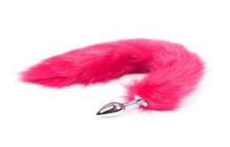 Artificial Wool Enchanting Naughty Fox Tail Cosplay Metal Anal Sex Toys for Couple Flirting Sex Butt Plug244P6354635