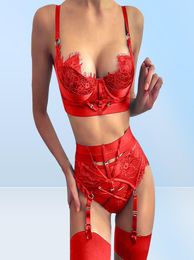 Women039s Sleepwear Woman Sexy Lingerie Set Ladies Eyelashes Lace Stitching Temptation Pyjamas Lenceria Sensual Mujer7681548