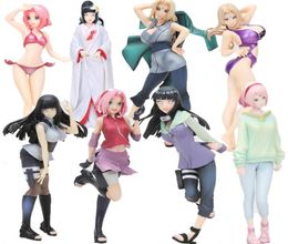 Anime Gals Shippuden Tsunade Hyuuga Hinata Sakura Haruno Swimsuit Ver PVC Figure Model Toys MX2003199956877