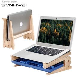 Other Computer Components Suitable for desktop 10-17 inch Macbook Air Pro 13 15 storage detachable wooden laptop stand accessories Y240418
