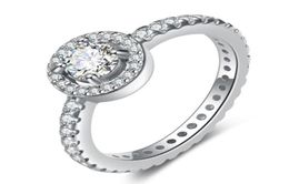 925 Sterling Silver CZ Diamond RING with gift box set Fit style Wedding Rings Engagement Jewellery for Women2273878