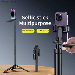 Selfie Monopods Selfie StickDegree Photo Holder Lengthened Tripod Live Broadcast Support All Mobile Phones Bluetooth Remote Control TikTok Shoo Y240418