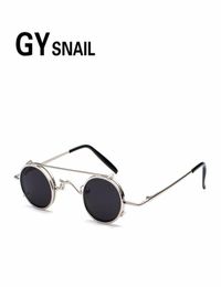 GY SNAIL Gothic Round Sunglasses Men Small Vintage Brand Retro steampunk sun Glasses Women oval alloy googles men uv4001214456