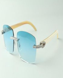 Classic endless diamond sunglasses 3524025 with white buffalo horn arms glasses Direct s size 18140 mm9013088