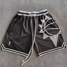 TRILLEST Black White Sun Printed Basketball Shorts with Zipper Pockets Devin Booker Street Style Sports Pants 240416