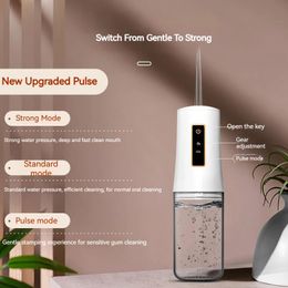 3 Modes Portable Dental Oral Irrigator Water Flosser Electric Teeth Cleaner For Removing Yellow Teeth Smoke Stains Teeth Stone 240403