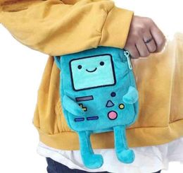 ins Finn Jake Figure Crossbody bag Swag Rap Plush coin Phone Bag anime advanture robert BMO toys for Children 2202103063675