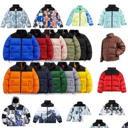 Mens Down Parkas Winter Jacket North Warm Parka Coat Embroidery Face Men Puffer Jackets Letter Print Outwear Mtiple Colour Printing Dr Dhllh