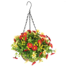 Decorative Flowers Hanging Potted Flower Container Home Flowerpot Plants Gardening Basket Indoor Outdoor Metal