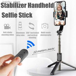 Selfie Monopods Roreta 2023 NEW Gimbal Stabilizer Foldable Wireless Selfie Stick Monopod with Bluetooth Shutter Tripod for iphone Huawei Y240418