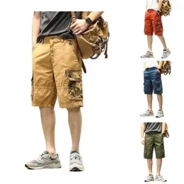 Men's Shorts Summer Tooling Camouflage Pockets For Men Korean Style Trendy Loose Cargo Casual All-match Straight Cotton Pants