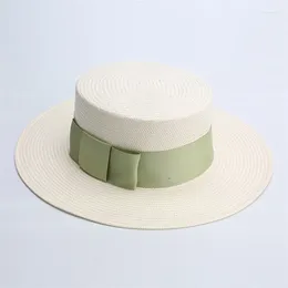 Berets 2024107-ronmei-SW262024 Summer Handmade Fine Paper Grass High Grade Plant Fibre Lady Fedoras Cap Women Leisure Panama Jazz Hat