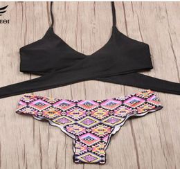 2017 Cross Brazilian Bikinis Women Swimwear Swimsuit Push Up Bikini Set Halter Top Beach Bathing Suits Swim Wear4577068