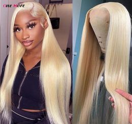 32 Inch 613 Blonde Bone Straight Lace Frontal Human Hair Wigs With Babyhair For Black Women Synthetic Closure Wig5319117